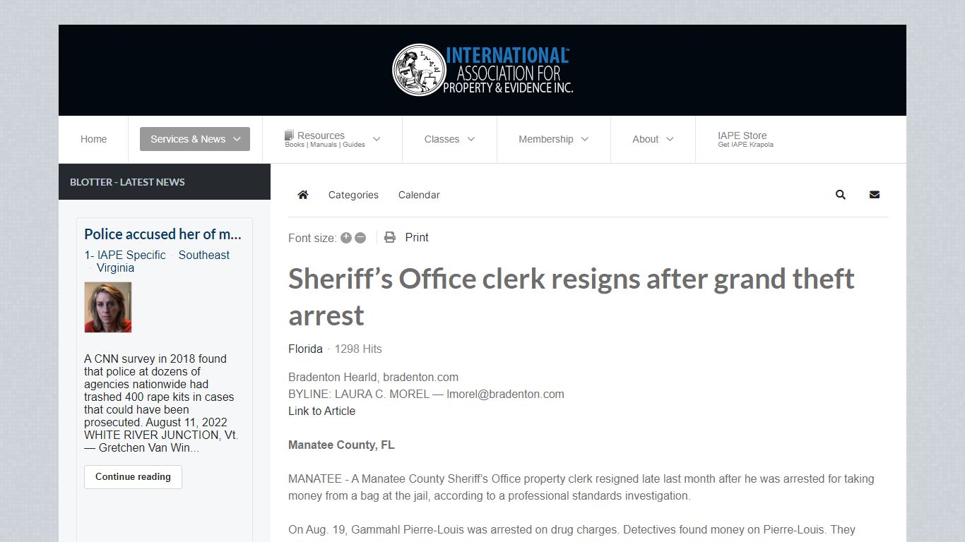 Sheriff’s Office clerk resigns after grand theft arrest ...